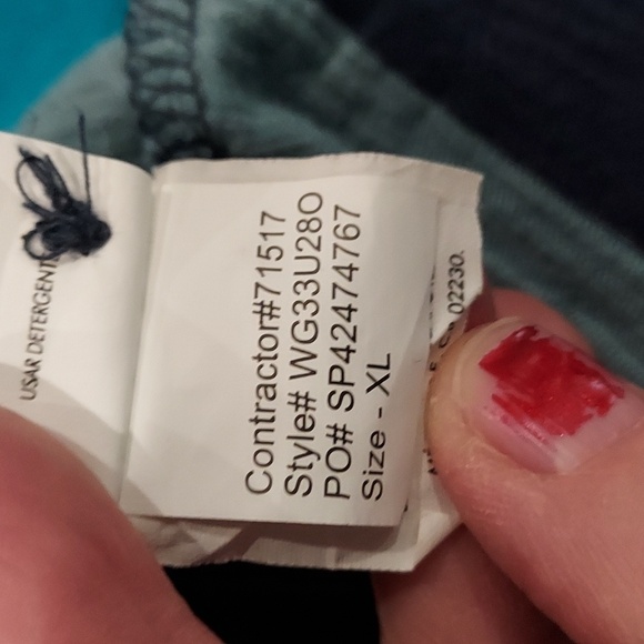 Calvin Klein Jeans Light/ Dark Blue Striped Shirt w/ Rivet and Bead Accents XL - Picture 12 of 13